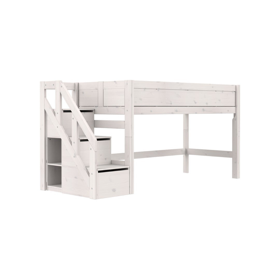 LIFETIME Kidsrooms Mid-Sleeper Bed with Storage Steps
