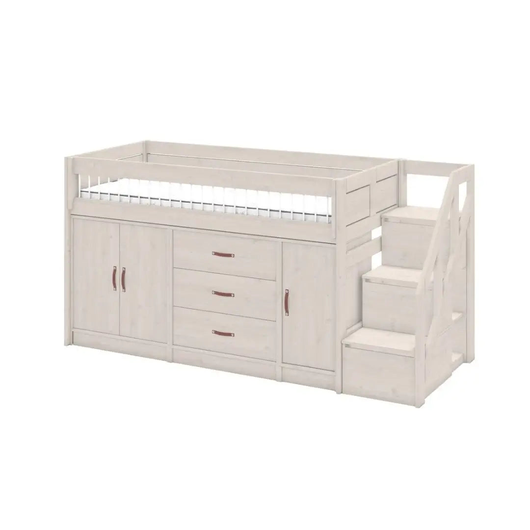 LIFETIME Kidsrooms All in One Semi High Storage Bed 
