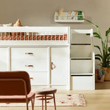 LIFETIME Kidsrooms All in One Semi High Storage Bed 