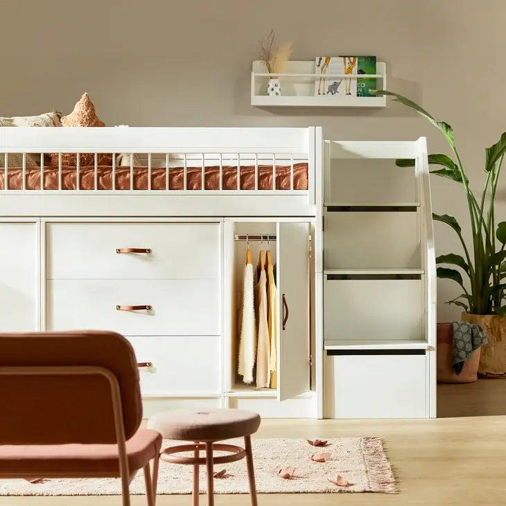 LIFETIME Kidsrooms All in One Semi High Storage Bed 