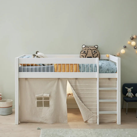 LIFETIME Kidsrooms BREEZE Semi High-Bed with Optional Curtains 