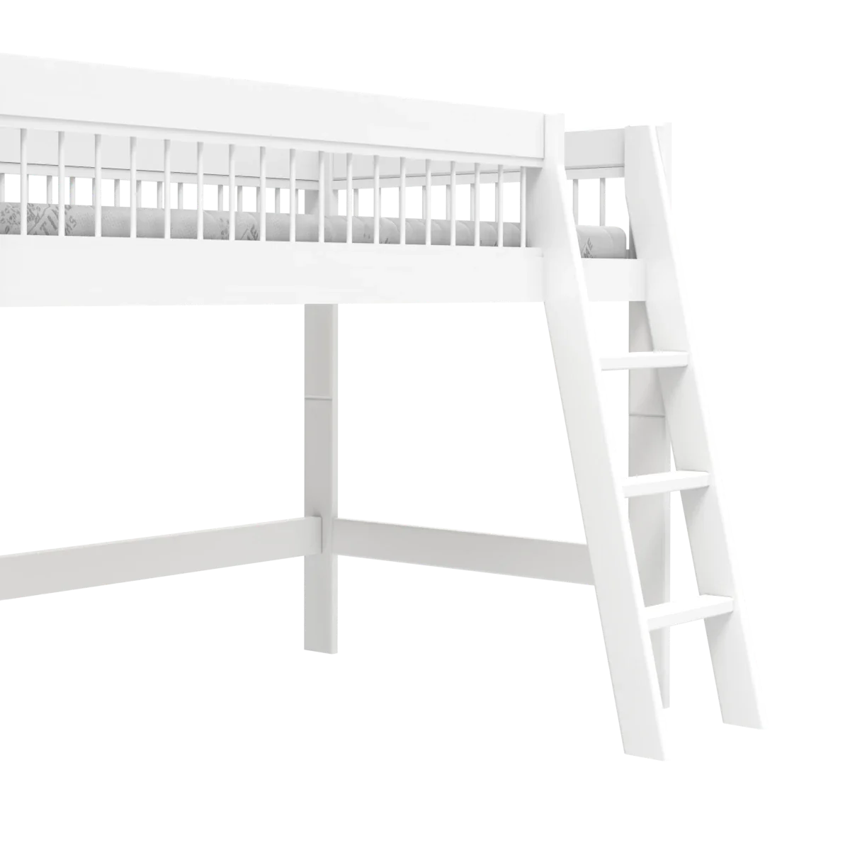 LIFETIME Kidsrooms BREEZE Semi High-Bed with Optional Curtains 