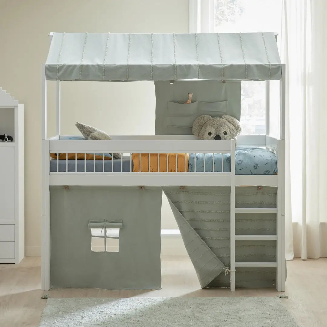 Lifetime Kidsrooms Breeze Semi High Sleeper Bed with Roof 