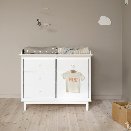Oliver Furniture Seaside Nursery Dresser with 6 Drawers, White