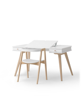 Oliver Furniture Wood Desk & Armchair White/Oak 66cm