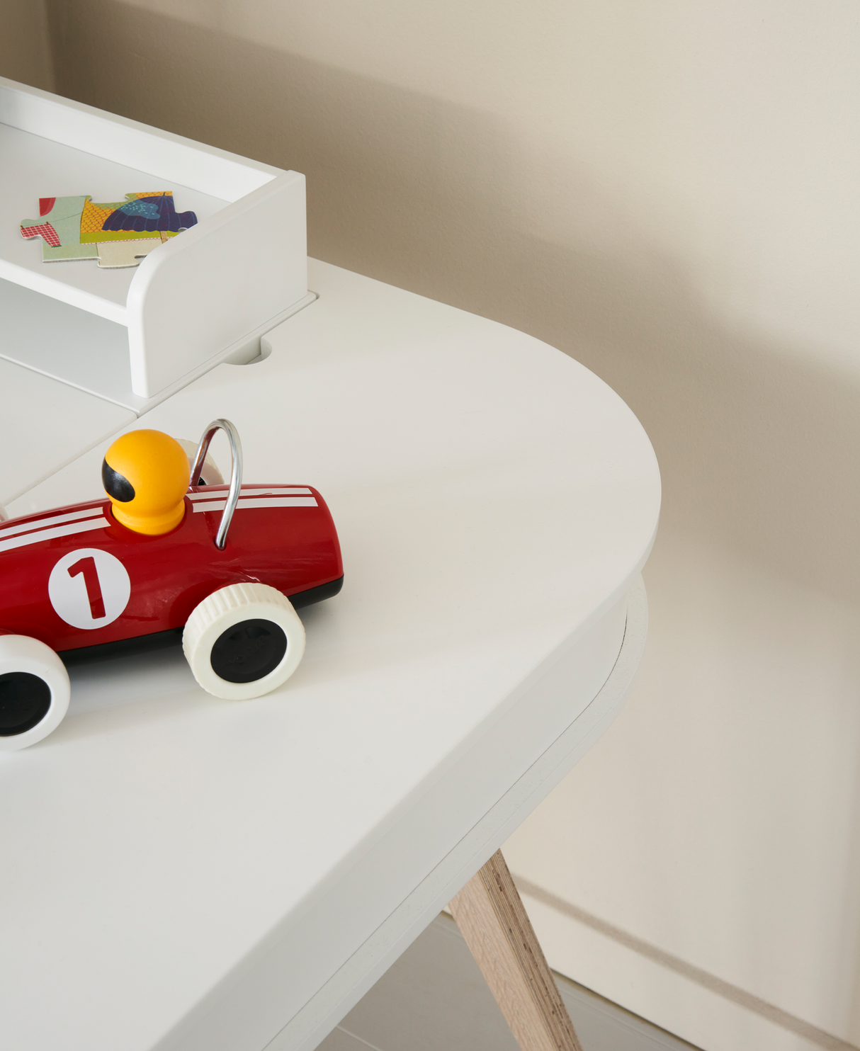 Oliver Furniture Wood Desk White/Oak 66 cm