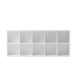 Oliver Furniture Wood Shelving Unit with Support in White 5x2