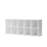 Oliver Furniture Wood Shelving Unit with Support in White 5x2