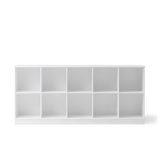 Oliver Furniture Wood Shelving Unit with Base 5x2 White
