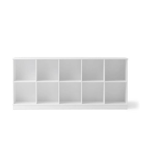 Oliver Furniture Wood Shelving Unit with Base 5x2 White