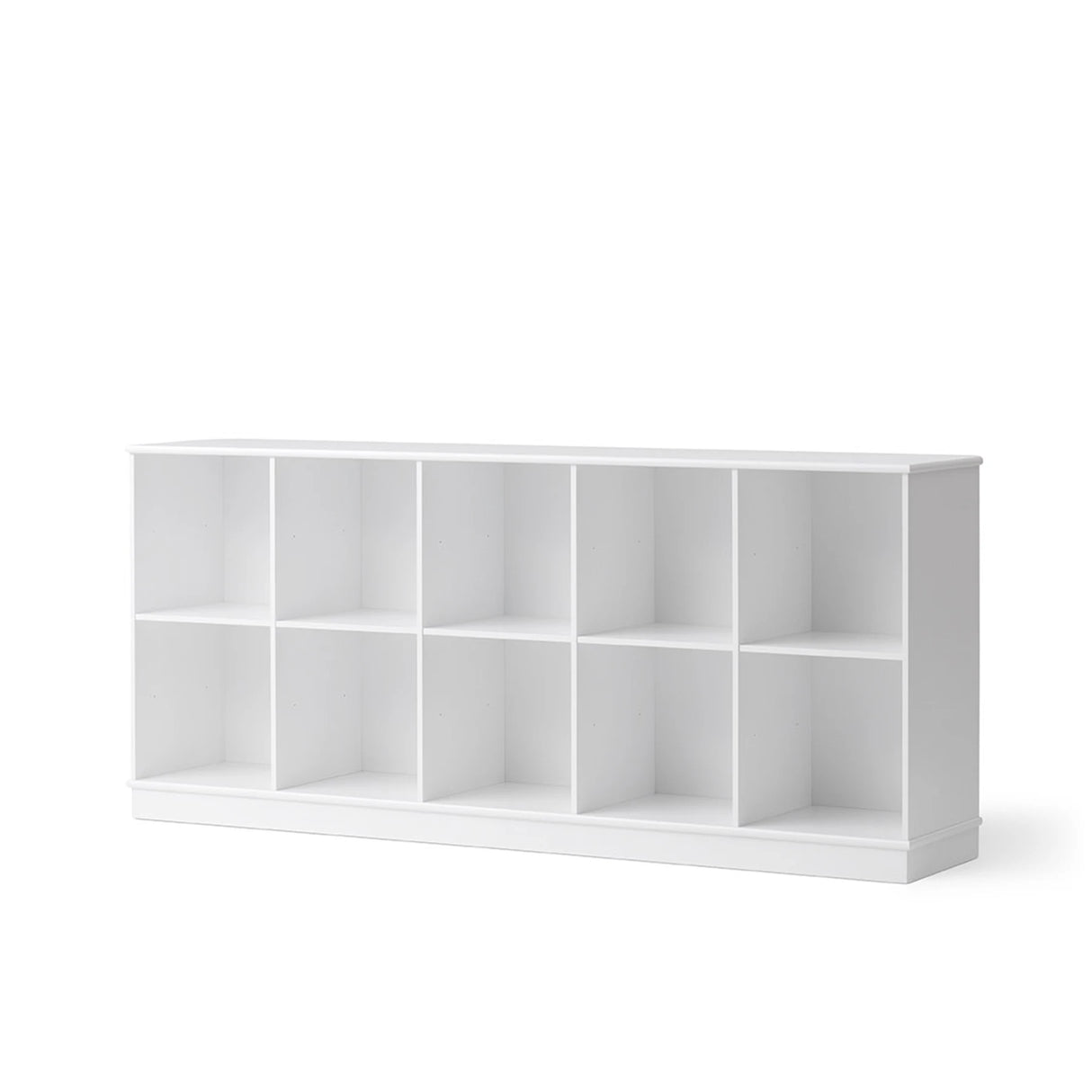 Oliver Furniture Wood Shelving Unit with Base 5x2 White