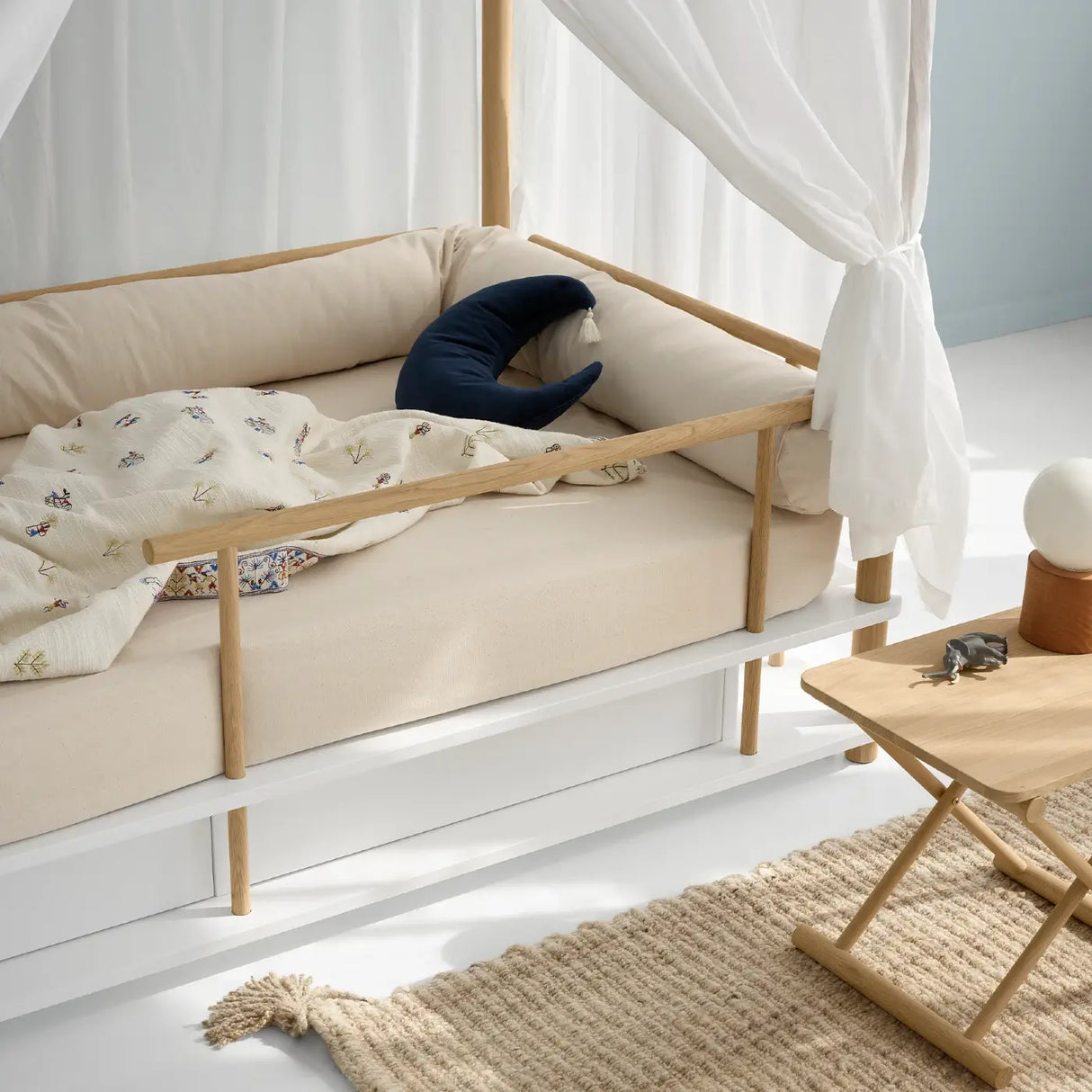 Oliver Furniture Camp Canopy Bed in White/Oak