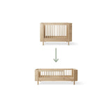 Oliver Furniture Mini+ Junior Kit MINI+ COT to MINI+ JUNIOR BED Oak 041581