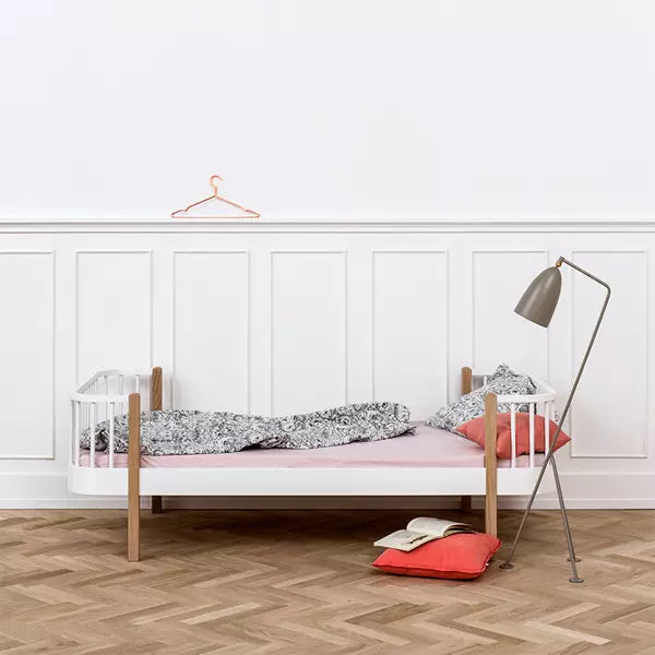 Oliver Furniture Wood Original Bed in White/Oak