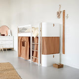 Oliver Furniture Wood Mini+ Low Loft Bed in White/Oak