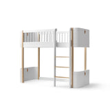 Oliver Furniture Mini+ Junior Kit MINI+ COT to MINI+ LOW LOFT BED White/Oak 041493+041453