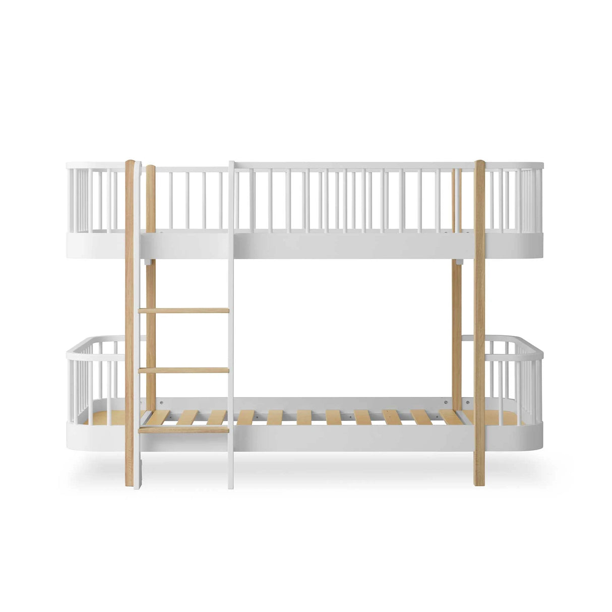 Oliver Furniture Wood Original Low Bunk Bed in White/Oak
