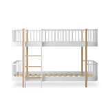 Oliver Furniture Wood Original Low Bunk Bed in White/Oak