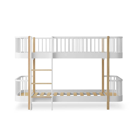Oliver Furniture Wood Original Low Bunk Bed in White/Oak