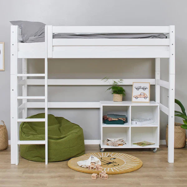 Hoppekids ECO Luxury Loft Bed, White, Pine, 90x190 cm