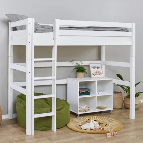 Hoppekids ECO Luxury Loft Bed, White, Pine, 90x190 cm