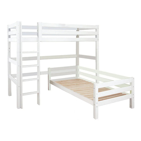 Hoppekids ECO Luxury Bunk Bed Angle Combo, White, Pine, 90x190 cm