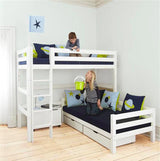 Hoppekids ECO Luxury Bunk Bed Angle Combo, White, Pine, 90x190 cm