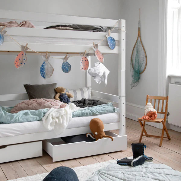 Hoppekids ECO Luxury Bunk Bed, White, Pine, 70x160 cm