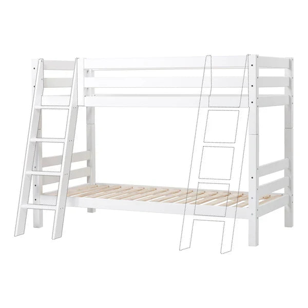 Hoppekids ECO Luxury Bunk Bed, White, Pine, 70x160 cm