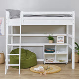 Hoppekids ECO Luxury Loft Bed, White, Pine, 90x190 cm