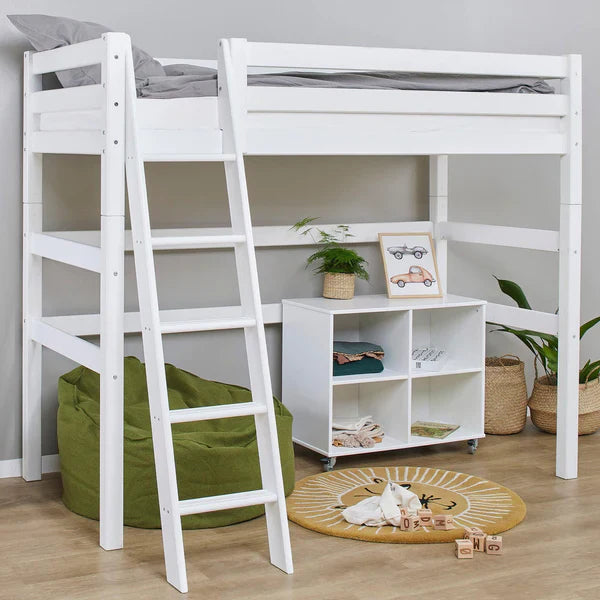 Hoppekids ECO Luxury Loft Bed, White, Pine, 90x190 cm