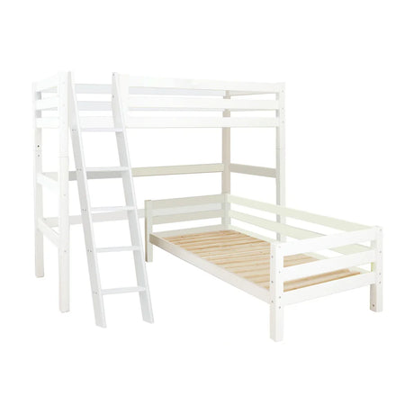 Hoppekids ECO Luxury Bunk Bed Angle Combo, White, Pine, 90x190 cm