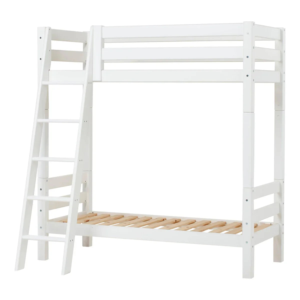 Hoppekids ECO Luxury High Bunk Bed, White, Pine, 70x160 cm