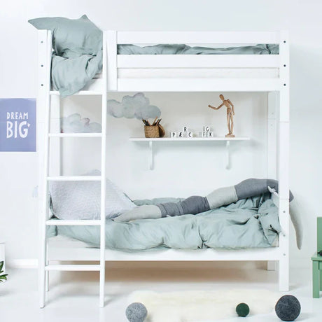 Hoppekids ECO Luxury High Bunk Bed, White, Pine, 70x160 cm
