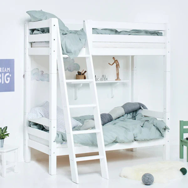 Hoppekids ECO Luxury High Bunk Bed, White, Pine, 70x160 cm