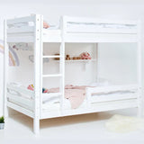 Hoppekids ECO Luxury High Bunk Bed with Bed Rail, White, Pine, 70x160 cm