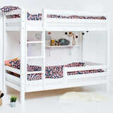 Hoppekids ECO Luxury High Bunk Bed with Bed Rail, White, Pine, 70x160 cm