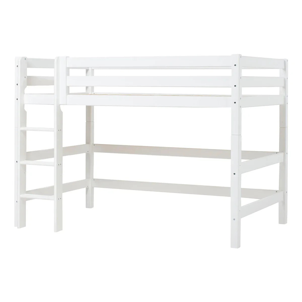 Hoppekids ECO Luxury High Sleeper Bed, White, Pine, 70x160 cm