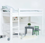 Hoppekids ECO Luxury High Sleeper Bed, White, Pine, 70x160 cm