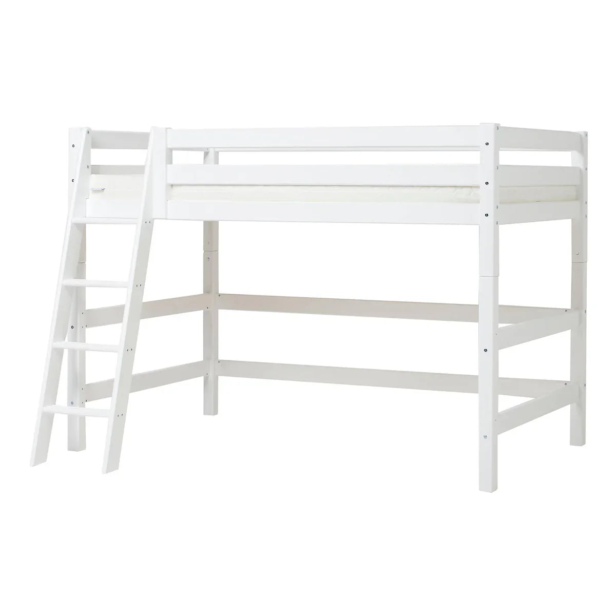 Hoppekids ECO Luxury High Sleeper Bed, White, Pine, 70x160 cm