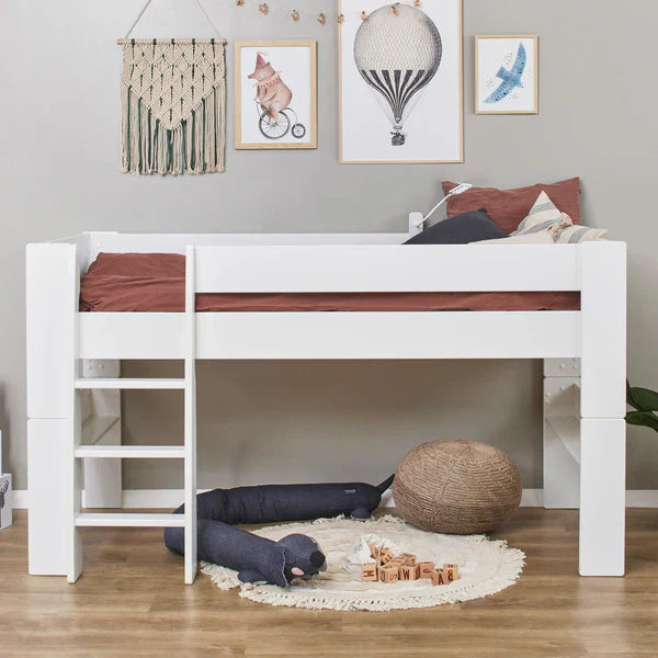 Hoppekids SFK Mid-High Bed 90x200 cm, White