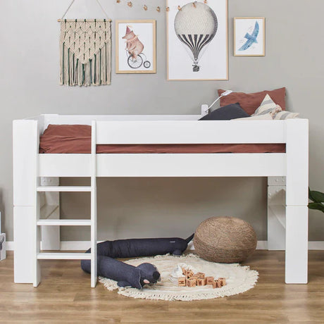 Hoppekids SFK Mid-High Bed 90x200 cm, White