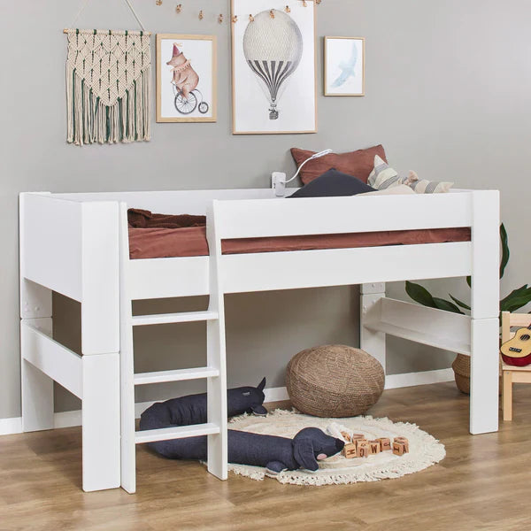 Hoppekids SFK Mid-High Bed 90x200 cm, White