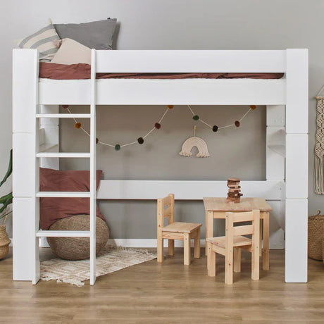 Hoppekids SFK High Sleeper Bed, White, MDF, 90x200 cm