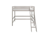 FLEXA Classic High Sleeper Bed with slanting ladder, Solid Pine/Birch Plywood, 90x200 cm