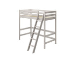 FLEXA Classic High Sleeper Bed with slanting ladder, Solid Pine/Birch Plywood, 90x200 cm