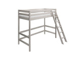 FLEXA Classic High Sleeper Bed with slanting ladder, Solid Pine/Birch Plywood, 90x200 cm