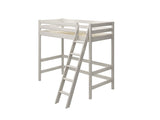 FLEXA Classic High Sleeper Bed with slanting ladder, Solid Pine/Birch Plywood, 90x200 cm