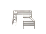 FLEXA Classic Mid Sleeper Bed with slanting ladder, Solid Pine/Birch Plywood, 90x200 cm