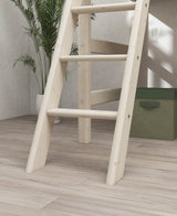 FLEXA Classic Mid Sleeper Bed with slanting ladder, Solid Pine/Birch Plywood, 90x200 cm